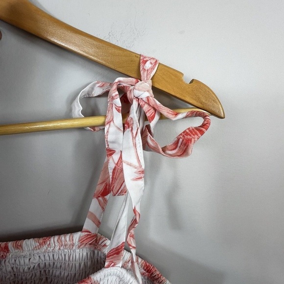 Torrid Peach Orange Floral Smocked Sundress Size 3 22/24 3X Midi Dress - Picture 6 of 13